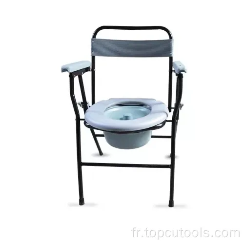 Salle de bain médicale Assistage pliant chaise de toilette Plastique Toilette de commode de la chaise de commode portable Toliet Sage pour les patients